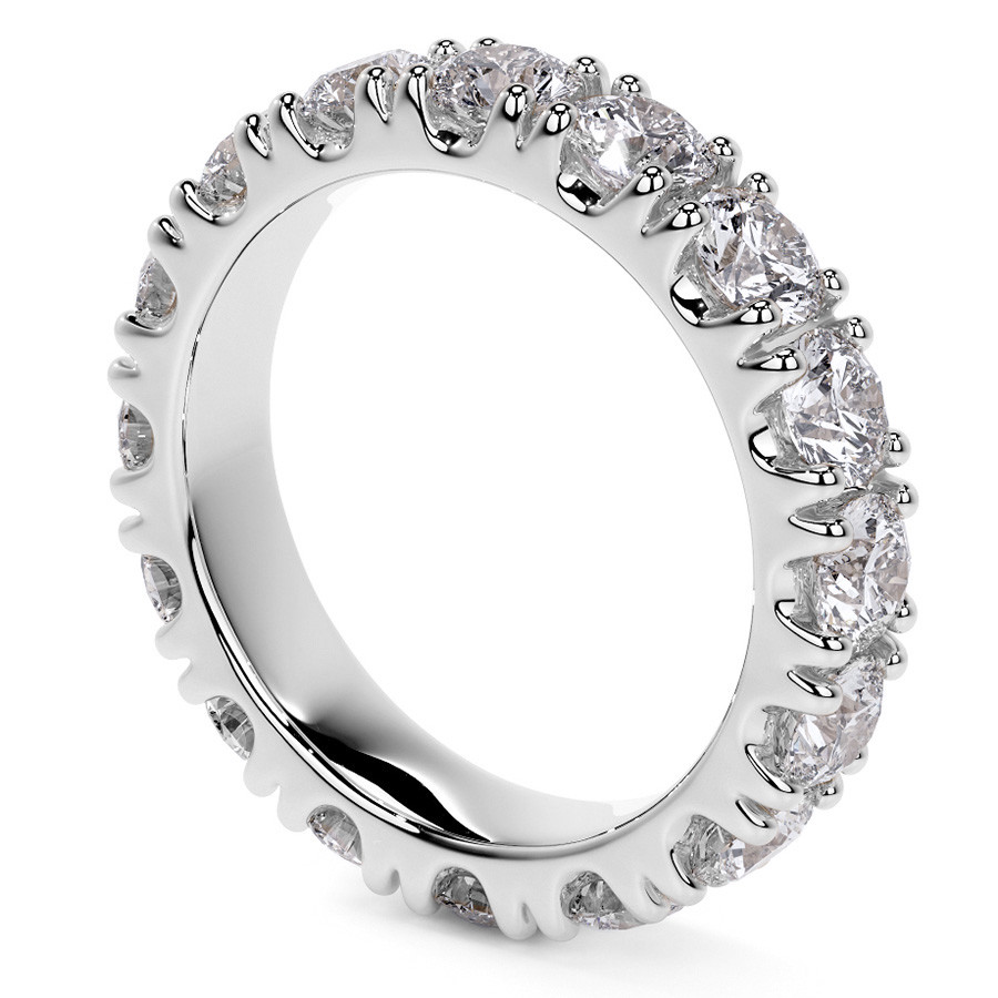 Round Brilliant Split Prong Lab Grown Diamond Eternity Ring 3.5ct - 4 ...