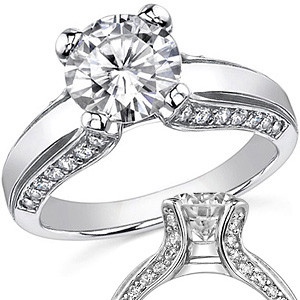 Round Brilliant Lab Grown Diamond Engagement Ring - Eng455 - LabGrown.com